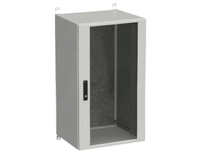 Rozvaděč nástěnný SOLARIX LC-20-24U-65-12-G, 19", 24U, 600x500 mm, skleněné dveře, zámek, venkovní