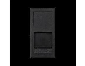 Kryt dat. zás. SIMON KA69/14, K45/2, na 1 zás., plochý, se cl., 22,5x45mm, šedá grafit