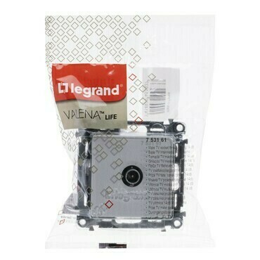 Zásuvka TV LEG 753161 Valena Life průběžná hvězda 14dB bílá