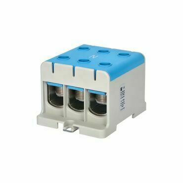 EL 1006635 Svorka univerzální UK 150/3 N, 320A, 1pól., AL/CU, krytá, modrá, na DIN/panel /2090311 (b