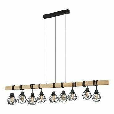 EGLO HL/9 SCHWARZ/EICHE-OPTIK 'TOWNSHEND 5'