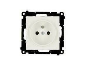 SIMON TGZ1CZ.01P/111 Zásuvka silová 1 typ E, s uzemněním, se clonkami, s přepěťovou ochranou s optic