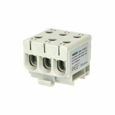 EL 1006647 Svorka univerzální UK 50/3x1 A, 160A, 3pól., AL/CU, krytá, šedá, na DIN (bal.5)