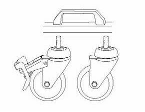 CIMCO 412369 Transportní kolečka k TOOLRACK TRD