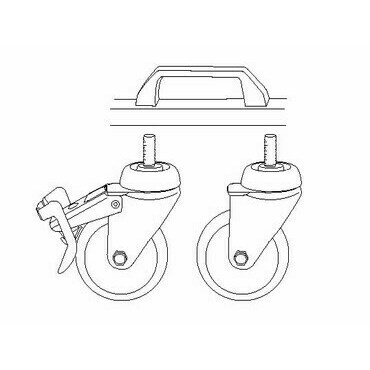 CIMCO 412369 Transportní kolečka k TOOLRACK TRD