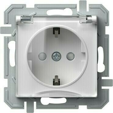 TEM ZÁSUVKA SCHUKO+KRYT 2P+E 16A 250V~ BV XO PT XO bílá/průhledná