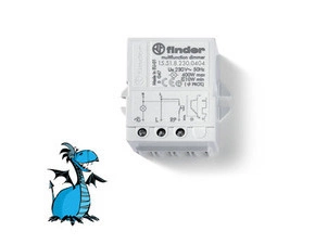 FINDER 15.51.8.230.0404 Stmívač elektronický, 400W, plynulý, do krabice RP 0,04kč/ks