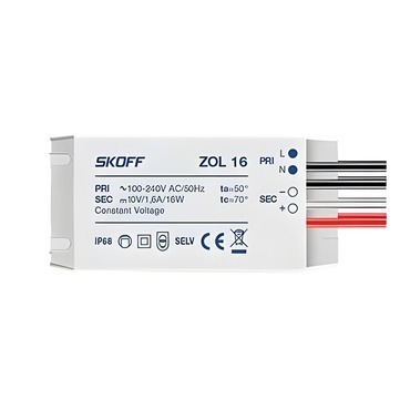 LED driver SKOFF ZOL 16 100 - 240 V AC 10V DC 50HZ 1,6A 16W IP68