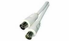 Kabel anténní EMOS SD3010, koaxiální, PVC, IEC vidlice-IEC zásuvka, stíněný, přímý, bílý, 10m