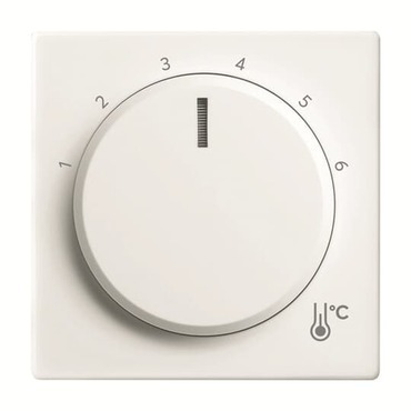 Kryt termostatu ABB Future 2CKA001710A4202, studio bílá, prostorového s ot. Ovl.