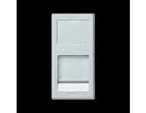 Kryt dat. zás. SIMON KA76/8, K45/2, na 1 zás., plochý, se cl., 22,5x45mm, hliníková