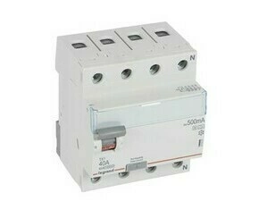 Chránič čtyřpolový LEGRAND 411807 TX3 CHRÁN. 4P 40A 500MA A-S