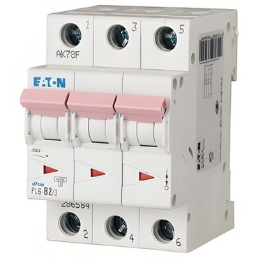 EATON 286601 PL6-C16/3 Jistič PL6, char C, 3-pólový, Icn=6kA, In=16A