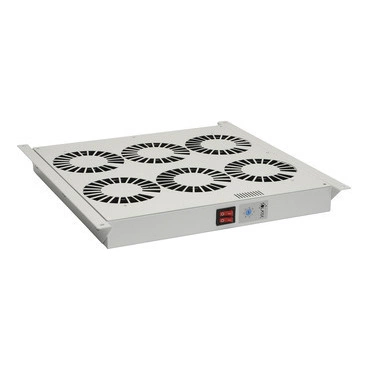 Jednotka ventilační SOLARIX VJ-R6-T-G, 19", 1U, 6 ventilace s termostatem, univerzální, šedá