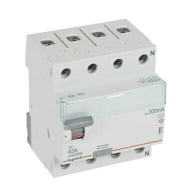 Chránič čtyřpolový LEGRAND 411729 TX3 CHRÁN. 4P 63A 300MA AC