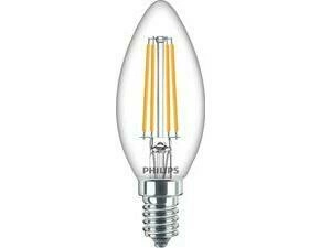 LED žárovka svíčka Philips CorePro Candle ND 6.5-60W B35 E14 840 CL G, nestmívatelná, čirá
