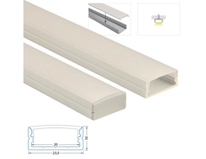 Profil přisazený MC LED PF, 24x10 mm, včetně mléčného difuzoru, 2 m