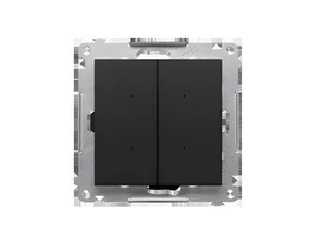Spínač žaluziový SIMON 55 TEZ2.01/149, 2 násobný (přístroj s krytem), elektronický, černá matná