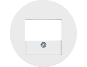 HAG 10382089 Centrální díl pro datovou a reproduktorovou zásuvku, Berker R.1/R.3/R.classic, bílá, le