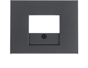 HAG 10357006 Centrální díl pro datovou a reproduktorovou zásuvku, Berker K.1, antracit, mat