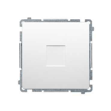 Kryt zaslepovací SIMON BMPS.01/11, s kovovým třmenem (přístroj s krytem), bílá