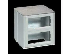 Minivěž dvoustranná SIMON KT800/8, kovová Simon KT, na 8 modulů K45, hliníková/nerezová ocel