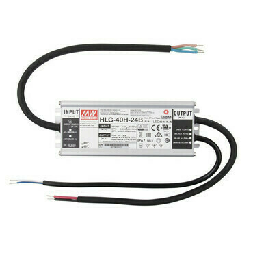 LED driver napěťový MEAN WELL HLG-40H-24B, 40 W, DC 24V/1,67A, IP67, kovové provedení, 1-10V a PWM
