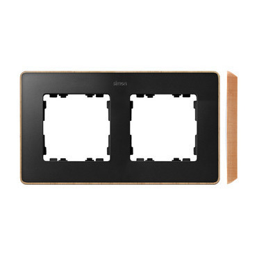 SIMON 82 Detail 8201620-271 rámeček 2 - násobný Detail SELECT-dřevo, bílá / základna dřevo
