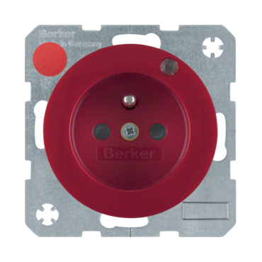 HAG 6765092022 Zásuvka se zemnicím kolíkem a LED kontrolkou, 16 A, 250 V ~, šroubovací svorky, Berke