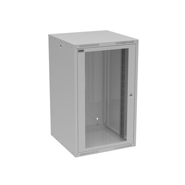 Rozvaděč nástěnný SOLARIX GrandND-20U-66-11-G, 19", 20U, RAL 7035, 600x600 mm, skleněné dveře