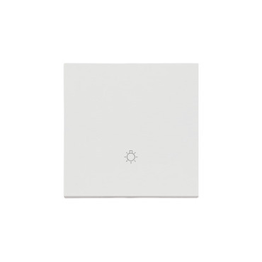 Kryt SIMON TKWS1/114, s piktogramem "světlo", 1 násobný, pro přístroje SP1M, světle šedá matná