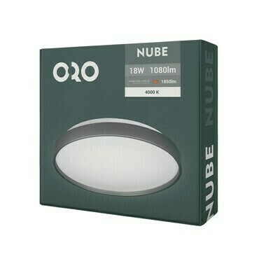 Nástěnné a stropní LED svítidlo LED-POL Nube Black 18W neutrální bílá
