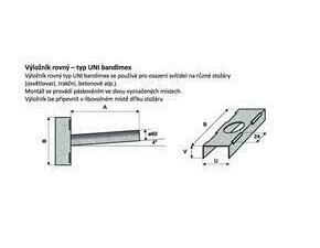 UNI 1 - 3000 výložník rovný, UNI bandimex