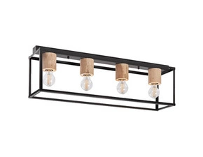 LEDV DECOR NAIROBI CEILING BK WD 4XE27  LEDV