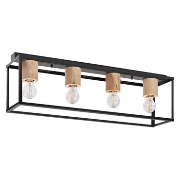 LEDV DECOR NAIROBI CEILING BK WD 4XE27  LEDV