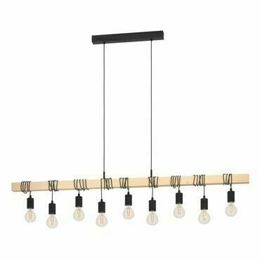 EGLO HL/9 E27 SCHWARZ/HOLZ 'TOWNSHEND'