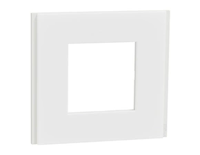Krycí rámeček SCHN Unica Deco Materials, jednonásobný, Translucent white