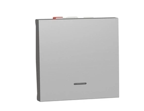 SCHN NU320330S Unica - Přepínač střídavý s nulovou svorkou řazení 6, 2M, Aluminium