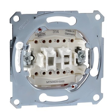 SCHN MTN3626-0000 Merten - Mechanismus přepínače dvojitého střídavého řazení 5b (6+6), 16A