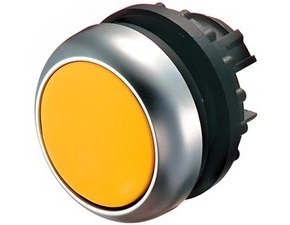 EATON 216598 M22-D-Y Ovládací hlavice tlačítka, zapuštěné tlačítko, bez aretace, kroužek titan, žlut