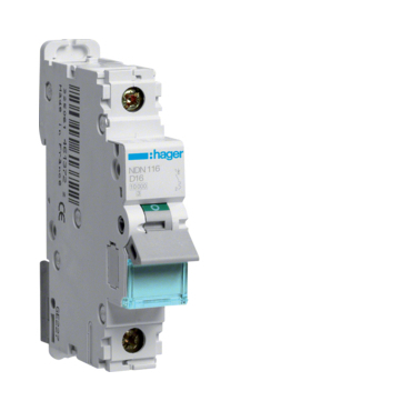 Jistič jednopólový HAGER NDN116 1 pól. 16A, char.D, 10 kA