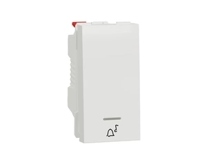 SCHN NU310618CN Unica - Tlačítko s orientační kontrolkou řazení 1/0So "zvonek", 1M, Bílé