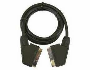 Kabel audio EMOS SL2001, SCART/SCART, černý, 1,5m