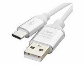 Kabel USB EMOS SM7025W, 2.0, USB-A/USB-C, bílá, 1 m