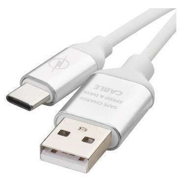 Kabel USB EMOS SM7025W, 2.0, USB-A/USB-C, bílá, 1 m