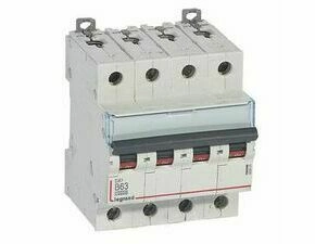 Jistič čtyřpolový LEGRAND 409071 DX3 4P B63 10000A/16KA