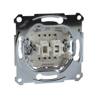 SCHN MTN3155-0000 Merten - Mechanismus tlačítka dvojitého řazení 1/0+1/0, 10 A (2 spínací kontakty)