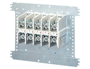 HEN Mi VE 125 Svorkovnice 5 pólová upevněná na montážní desce, 250A, připojitelnost 2x 16-150mm2 neb