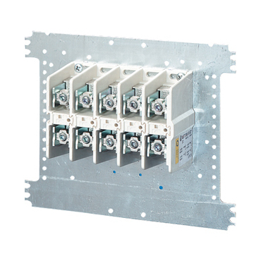 HEN Mi VE 125 Svorkovnice 5 pólová upevněná na montážní desce, 250A, připojitelnost 2x 16-150mm2 neb