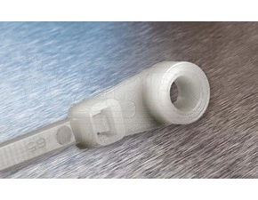 wpr1946 WT-MH-100MC vázací pásky s připevňovacím otvorem, 113 x 2,5 mm, otvor o 3,2 mm, přírodní